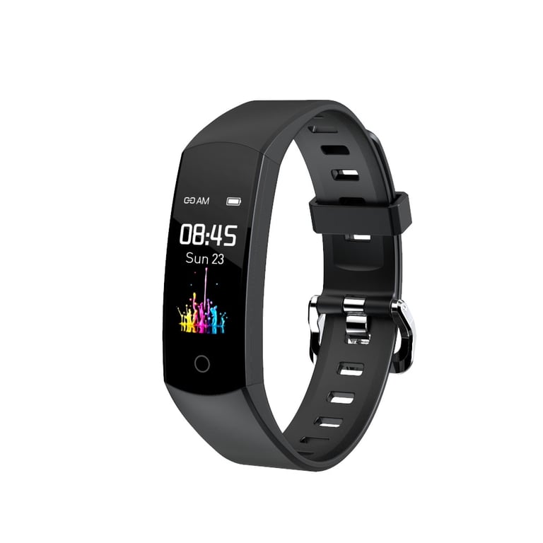 Bracelet Connecté Multifonctions Suivi Sportif Smartwatch Notifications  Rappels IP67 Bluetooth Noir