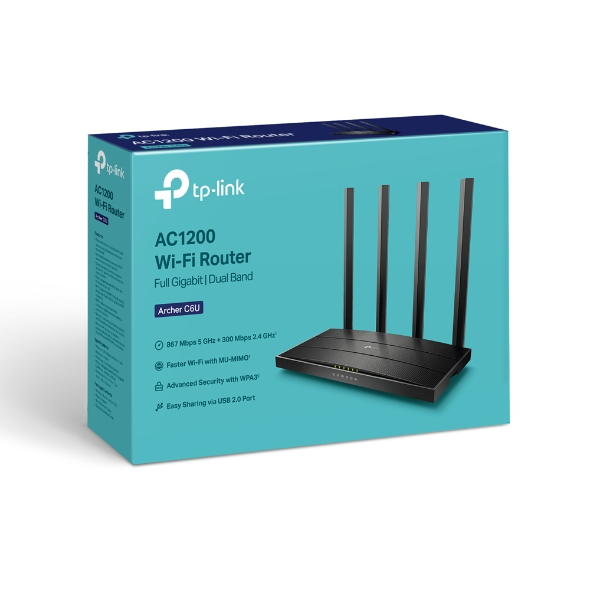 TP Link Archer C6U routeur sans fil Gigabit Ethernet Bi bande 2 4 GHz / 5 GHz Neuf - vue 2