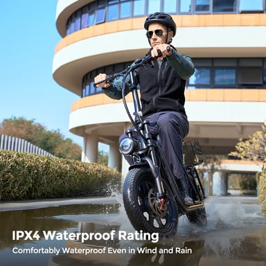 Trottinette électrique - F7 Moteur 1000 W, autonomie de 50 km, pneus neige 16'' - Noir