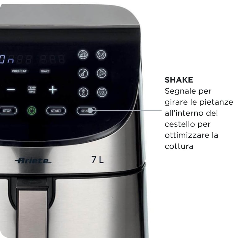 Friteuse sans huile digitale ARIETE inox brossé 2 kilos Modèle 4628 - vue 4