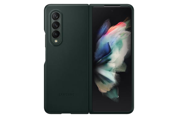 Custodia in pelle per Samsung Galaxy Z Fold 3 compatibile con la ricarica wireless
