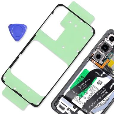 Samsung Adhesivo de vidrio trasero original para Galaxy S23 Service Pack Verde