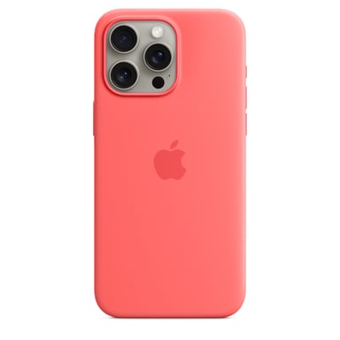 Coque en silicone avec MagSafe pour iPhone 15 Pro Max Goyave