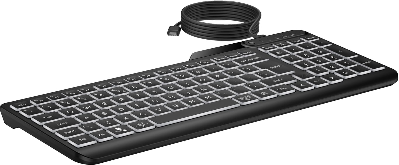 Clavier Filaire HP QY776AA – USB, Pavé Numérique, Noir - vue 9