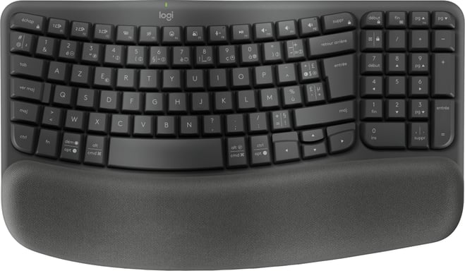 Logitech Wave Keys teclado RF Wireless + Bluetooth AZERTY Francés Grafito