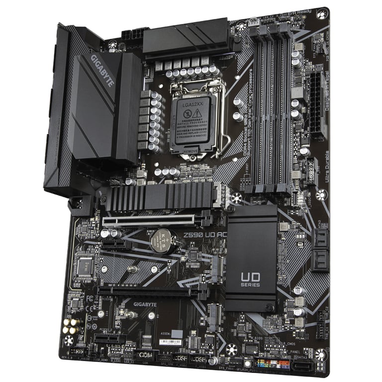 Gigabyte Z590 UD AC 1.0 carte mère ATX Socket LGA1200 Z590 Chipset USB C Gen1 USB 3.2 Gen 1 USB 3.2 Gen 2 2.5 Gigabit LAN Wi Fi Bluetooth carte graphique embarquée unité... - vue 3