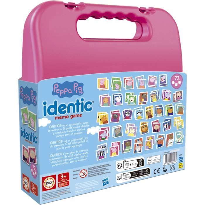 Identic Peppa Pig Jeu de mémoire EDUCA 72 cartes développe mémoire et attention Dès - vue 4