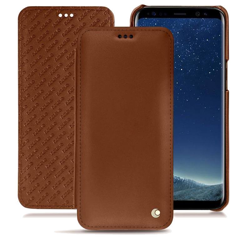 Housse cuir Samsung Galaxy S8 - Rabat horizontalMarron