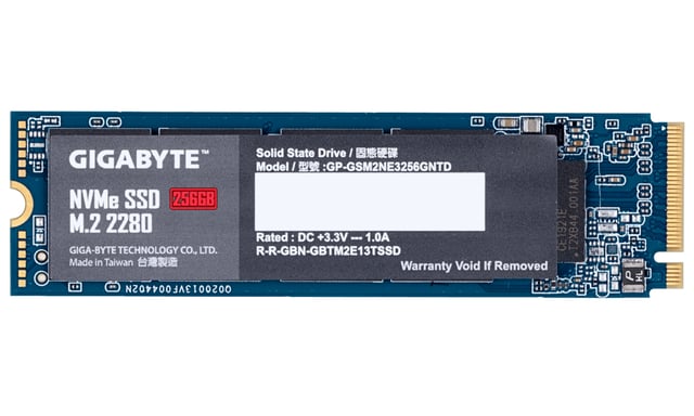 Gigabyte GP-GSM2NE3256GNTD 256 GB PCI Express 3.0 NVMe SSD M.2