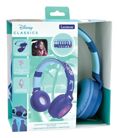 Lexibook HPBT015D casque Casques Avec fil &sans fil Arceau Appels/Musique USB Type-C Bluetooth Bleu, Bleu clair, Rose - Neuf