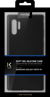 Custodia morbida in silicone gel per Samsung Galaxy Note10+, nero satinato