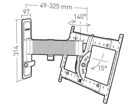 ERARD Support mural inclinable / orientable 048265 - vue 4