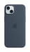 Custodia in silicone con MagSafe per iPhone 15 Plus Storm Blue