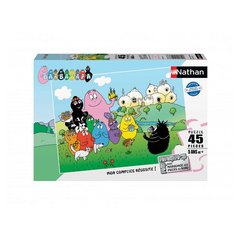 Puzzle Nathan 45 pièces - Explorez le monde coloré des Barbapapa - Neuf