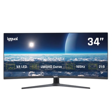 iggual Monitor 34'' VA 21:9 WQHD 165Hz 1ms Curvo