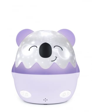 BigBen Altavoz Bluetooth con Luz Nocturna y Proyección 360° Modelo Koala Violeta