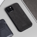 Funda de gamuza Alcantara para Apple iPhone 13, negro medianoche