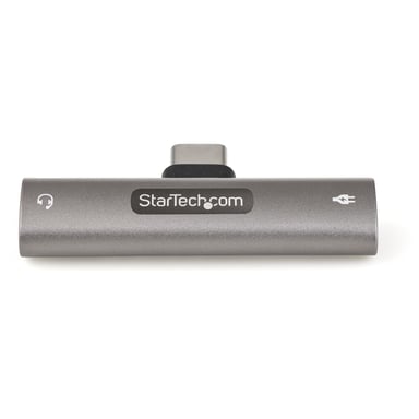 StarTech.com Adaptador de Audio y Carga USB-C - Adaptador de Audio USB Tipo C con Salida TRRS de 3,5mm para Auriculares con Micrófono y Pass Through de 60W USBC para Cargador