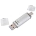 Clé USB ''C-Laeta'', USB 3.1/USB 3.0 Type-C, 32 Go, 40 Mo/s, argentée