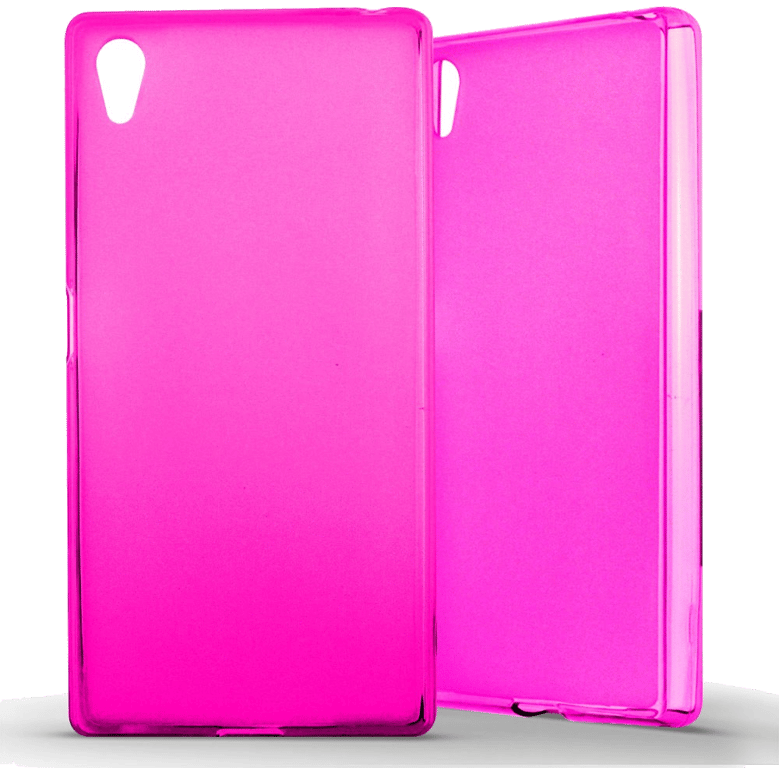 Coque silicone unie compatible Givré Rose Sony Xperia Z5