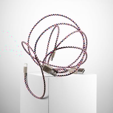 Cable Lightning para iPhone Spirale - 2 metros - Fabricado con redes de pesca recicladas