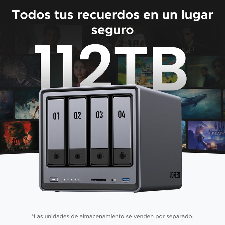 Ugreen NASync DXP4800 NAS Compact N100 8 Go DDR5 0 To UGOS Pro Neuf - vue 4