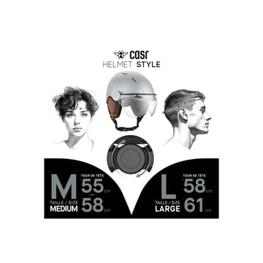 Accessoire trottinette électrique Casr CASQUE DE PROTECTION STYLE CASR GRIS BLEU L