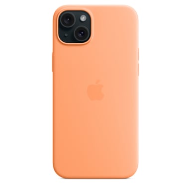 Funda de silicona con MagSafe para iPhone 15 Plus Naranja Sorbete