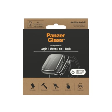 Accesorio wearable inteligente PanzerGlass 3663 Protector de pantalla Negro Vidrio templado, Polietileno tereftalato (PET)