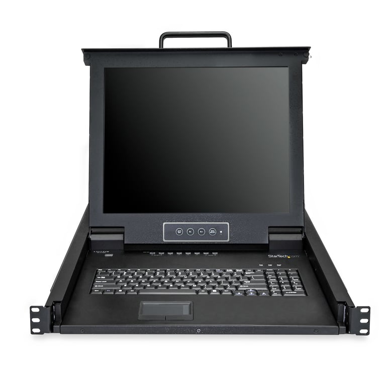 StarTech.com Console KVM 1U VGA à 8 ports à montage en rack pour racks de serveur 17 pouces RKCONS1708K Console KVM avec commutateur KVM 8 ports USB 17 rack montable 1280 x 1024... - vue 3