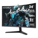 KOORUI 24E6CA Écran PC Jeu - 24 pouces R1500 Courbe Résolution Full HD Fréquence Rafraîchissement 180Hz Réponse 1MS Dalle VA - Rouge Noir
