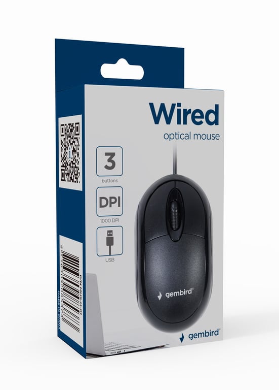 Souris Optique Gembird MUS-4B-01-GB – 1200 DPI, 4 Boutons, USB - vue 4