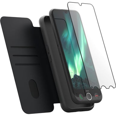 Pack Smartphone Doro Aurora A30 Plus Graphite + Etui de protection Noir + Film de protection en verre trempé - Neuf