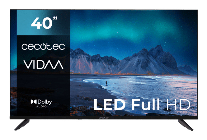 Cecotec Smart TV TV LED 40 Pouces Résolution Full HD Série A5 ALF50040. Smart TV VIDAA Dolby Audio Smart TV VIDAA WiFi intégré Chromecast 3 HDMI et 2 USB Haut parleurs - vue 2