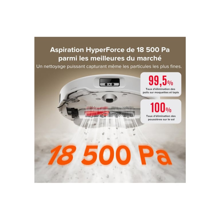 Aspirateur Robot Roborock Qrevo Curv – 18 500 Pa, Navigation LiDAR, Vidage Automatique - vue 2
