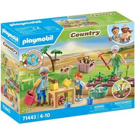 Ensemble PLAYMOBIL Grands-Parents et Potager : Une Aventure de Jardinage - Neuf