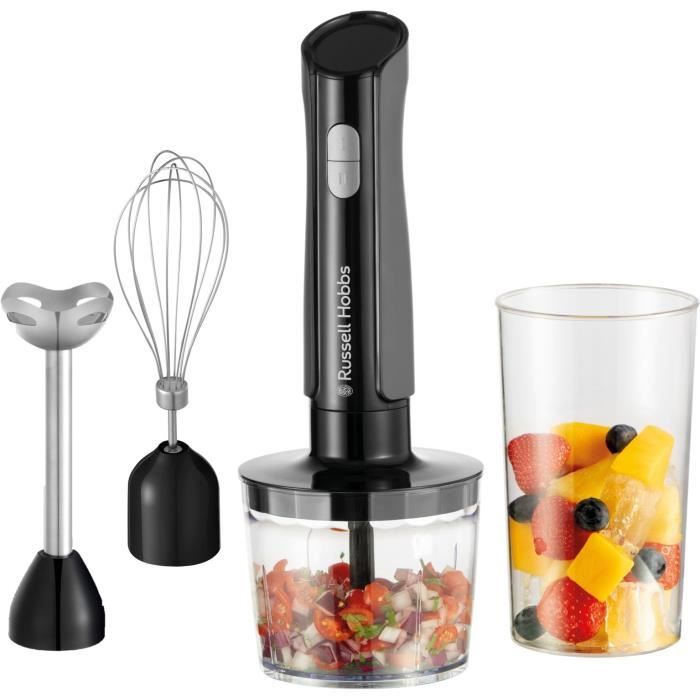 Mixeur plongeant 3 en 1 mixeurhachoirfouet RUSSEL HOBBS Desire Matte Charcoal 2 vitesses + Pulse - vue 3