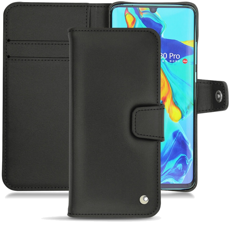 Housse cuir Huawei P30 Pro - Rabat horizontal portefeuilleNoir