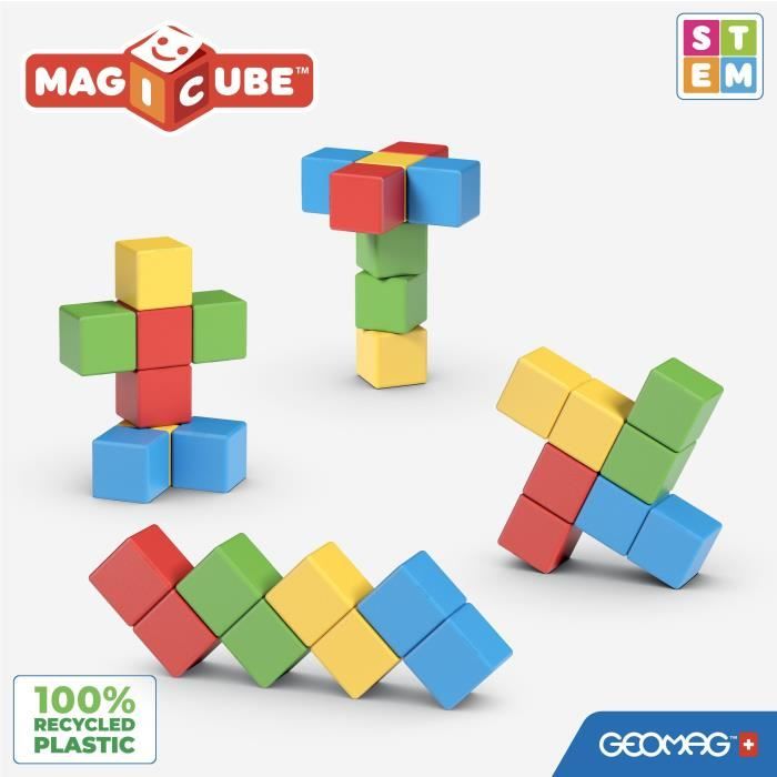 Jeu de construction magnétique GEOMAG Magicube Recycled Creative Set 8 pièces Plastique recyclé Dès - vue 3