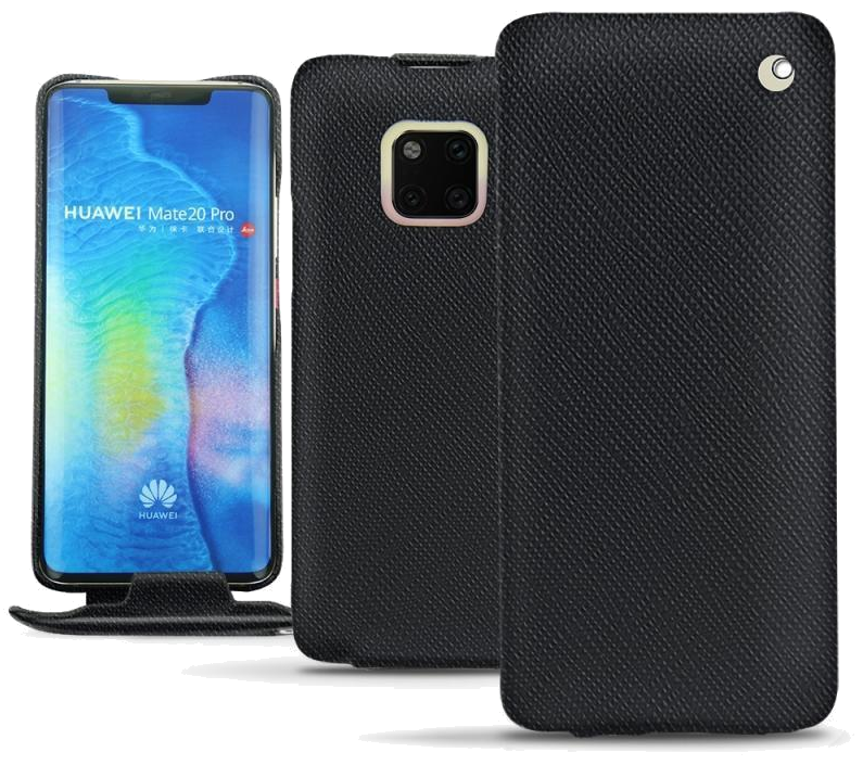 Housse cuir Huawei Mate 20 Pro - Rabat verticalNoir