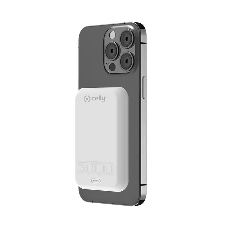 Celly MAGPB5000EVOWH banque d'alimentation électrique 5000 mAh Recharge sans fil Neuf - vue 3