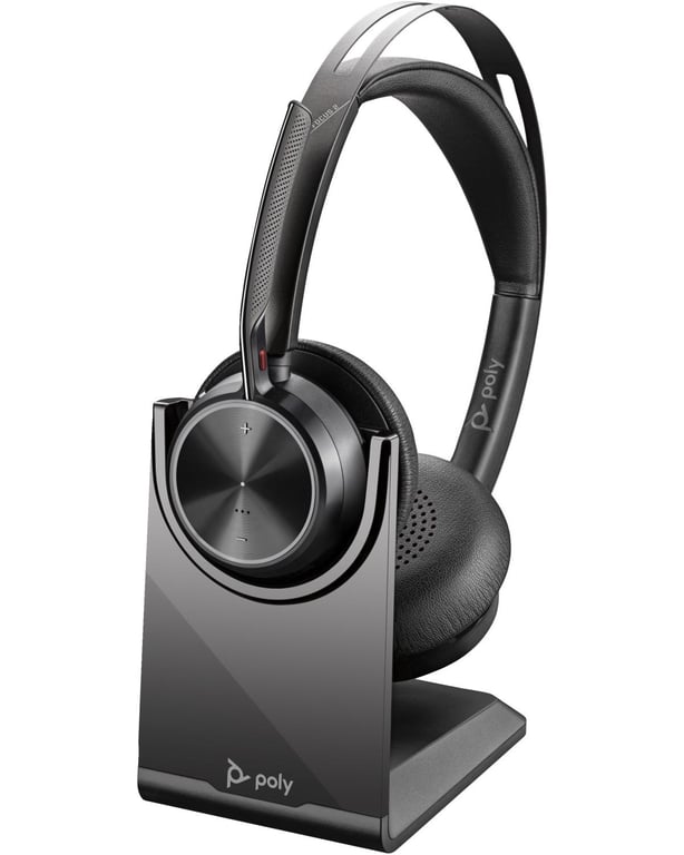 POLY Micro casque Voyager Focus 2 UC + câble USB A vers USB C + base de chargement Neuf