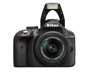 Nikon D3300 + 18-55 VR II + SD 4GB Kit d'appareil-photo SLR 24,2 MP CMOS 6000 x 4000 pixels Noir
