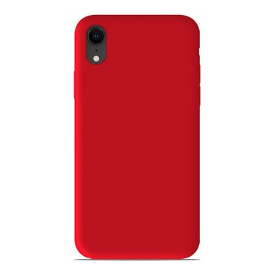 Coque silicone unie Mat Rouge compatible Apple iPhone XR