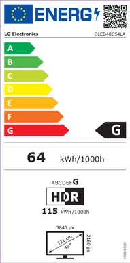 TV OLED 2025  121,9 cm (48'') 4K UHD Evo LG OLED48C5