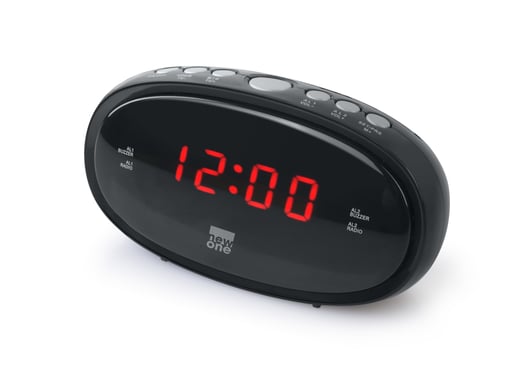 NewOne CR100 radio Reloj Analógica Negro