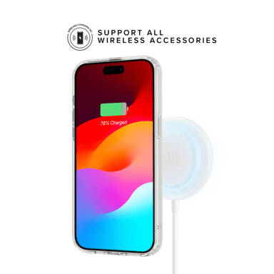 Custodia invisibile antibatterica ibrida antiurto per Apple iPhone 15 Pro Max, trasparente