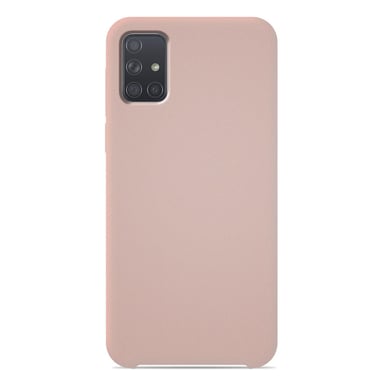 Coque silicone unie Soft Touch Sable rosé compatible Samsung Galaxy A71 5G