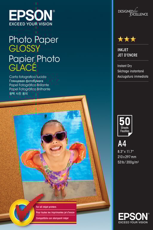 Epson Photo Paper Glossy A4 50 Feuilles Neuf