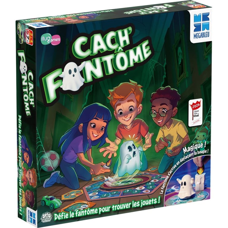 Jeu de société stratégie MEGABLEU Cach' Fantôme Chasse au fantôme 2 à 5 joueurs Jeu de piste Multicolore - Neuf